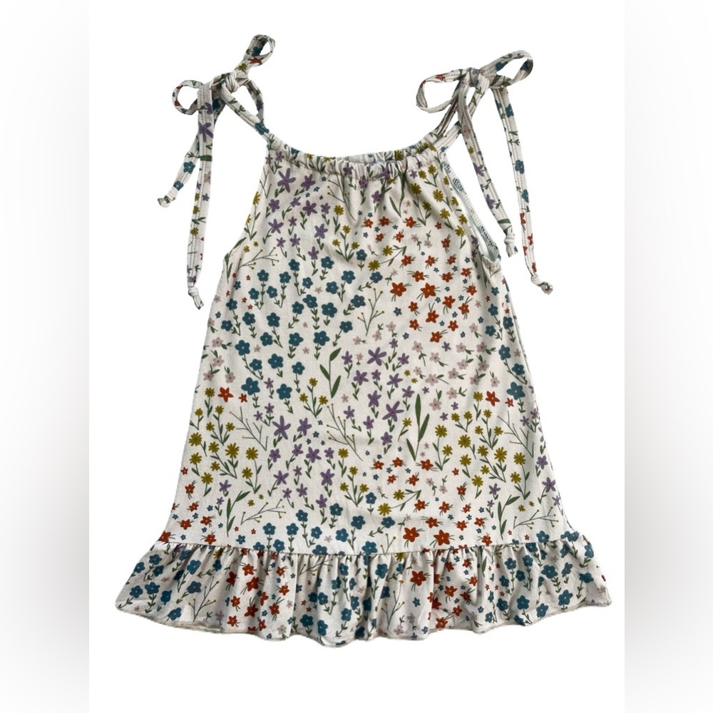 Little Eyes Bamboo Flower Child Tie-Strap Dress & Bummies Set - Picture 2 of 4